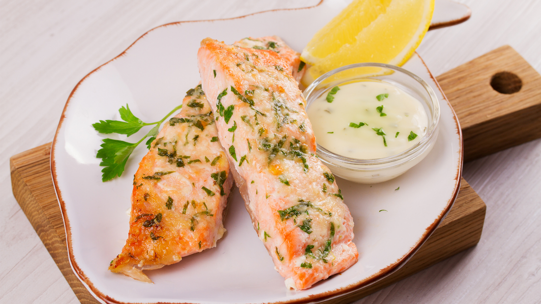 Cooking with Dr. Farr: Salmon with Dill Yogurt Sauce